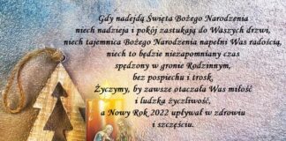 Życzenia z okazji Świąt Bożego Narodzenia.