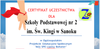 Wyniki projektu „”Mój SPE-cjalny bohater”