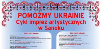 Pomóżmy Ukrainie – zapraszamy na cykl imprez artystycznych w Sanoku.