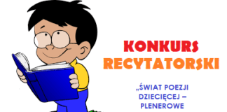 SZKOLNY KONKURS RECYTATORSKI „ŚWIAT POEZJI DZIECIĘCEJ – PLENEROWE WIERSZOWANIE”