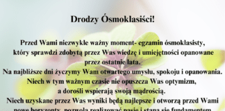 Egzamin ósmoklasisty.