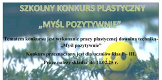 Konkurs plastyczny „Myśl pozytywnie”