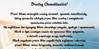 ŻYCZENIA DLA ÓSMOKLASISTÓW